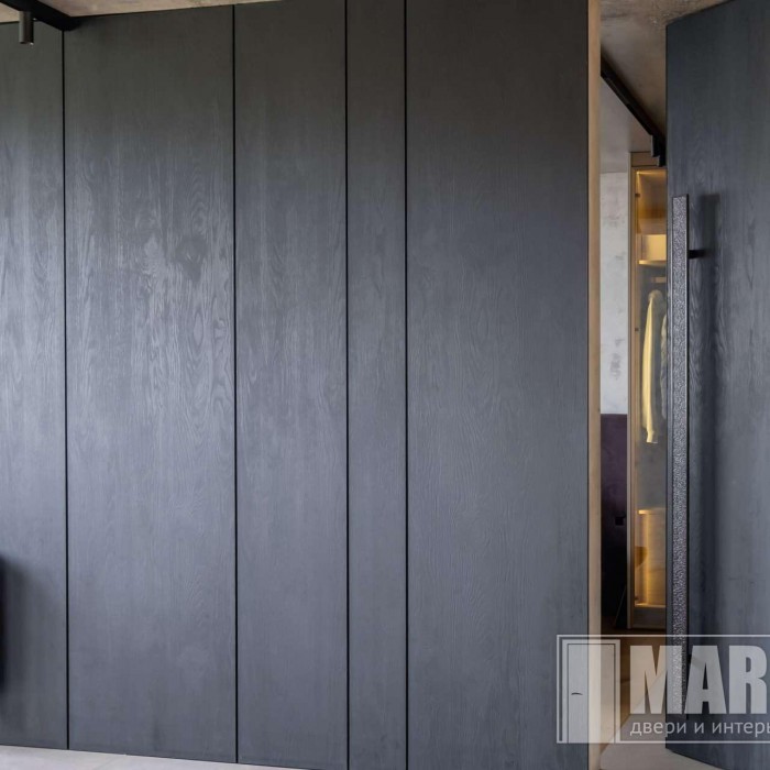 Индивидуальный проект: двери скрытого монтажа и стеновые панели, облицованные материалом заказчика (82)