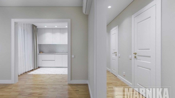 Классика с итальянской фрезеровкой: входная и межкомнатные двери, порталы и плинтуса