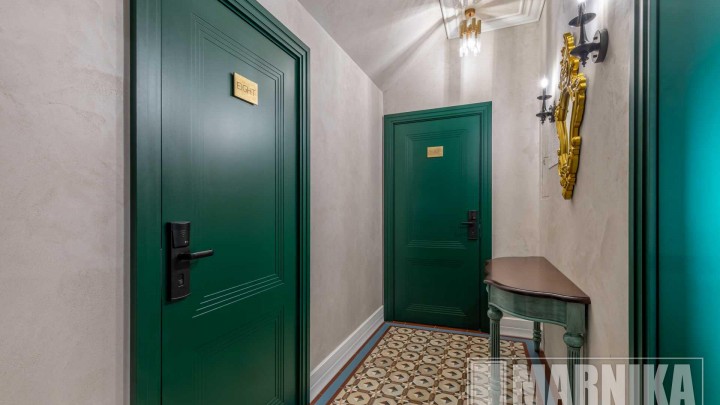 Двери для бутик-отеля: скрытые, зеркальные, маятниковые (87)