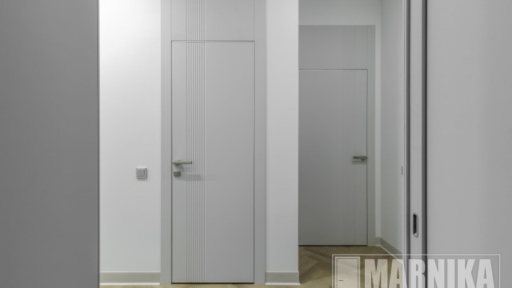 Современные двери с фрезеровкой и фальш-панелями (89)