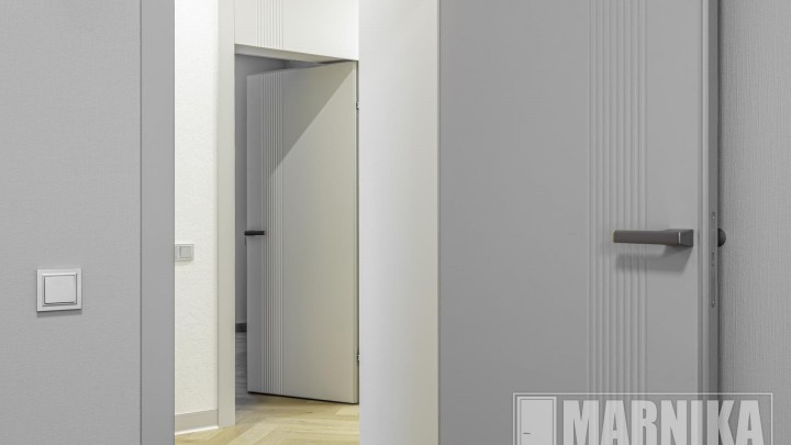 Современные двери с фрезеровкой и фальш-панелями